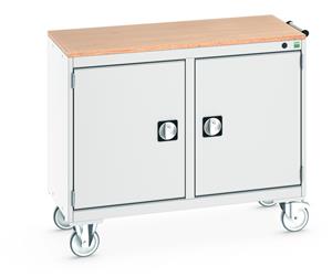 Bott MobileIndustrial Tool Storage Trolleys 1050mm x 525mm Bott Cubio Mobile Cabinet with MPX Top - 2 Cupboards